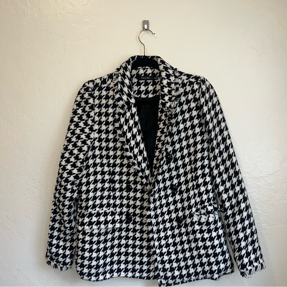 Doe & Rae Houndstooth Blazer